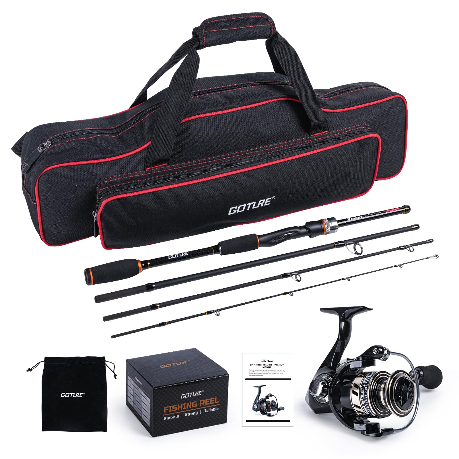 Fishing Rod Spinning - Goture Set Portatile Canna da Pesca