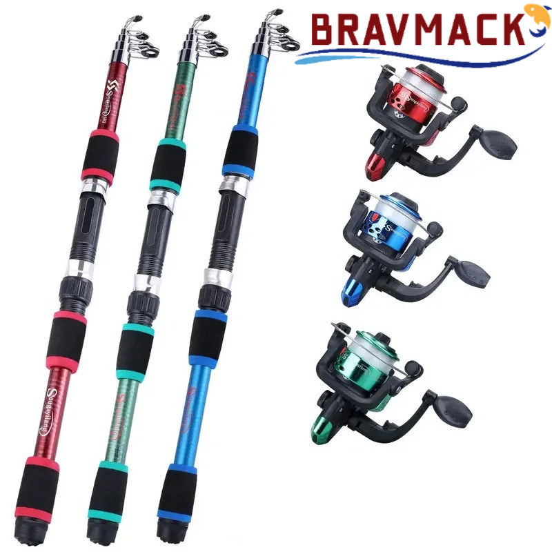 Fishing Rod Spinning - BRAVMACK Kit Completo Canna da Pesca