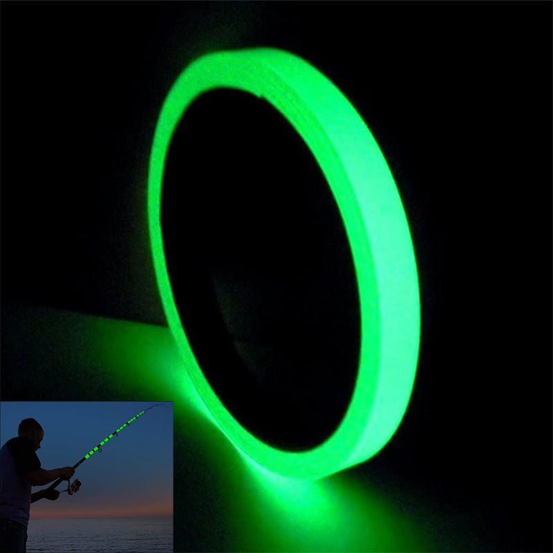Fishing Rod Repair Kit - Nastro luminoso verde autoadesivo che si
