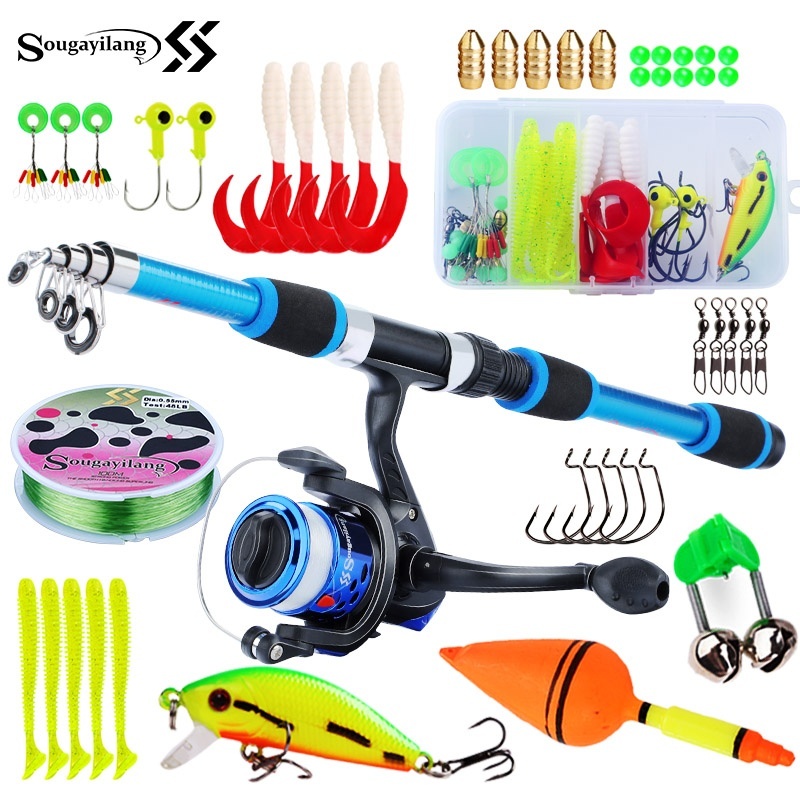 Fishing Rod Spinning - Sougayilang Set di canne da pesca