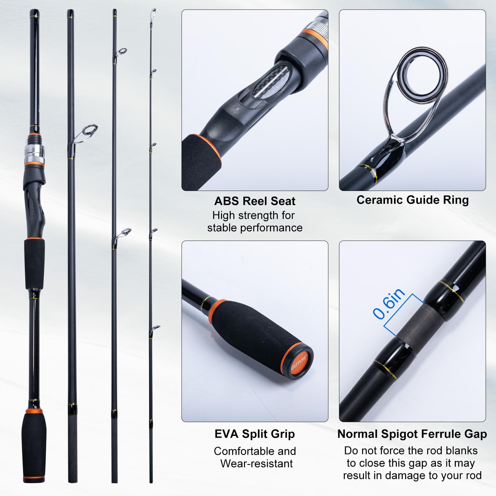 Goture Set Portatile Canna da  - Fishing Rod Spinning recensione e prezzo