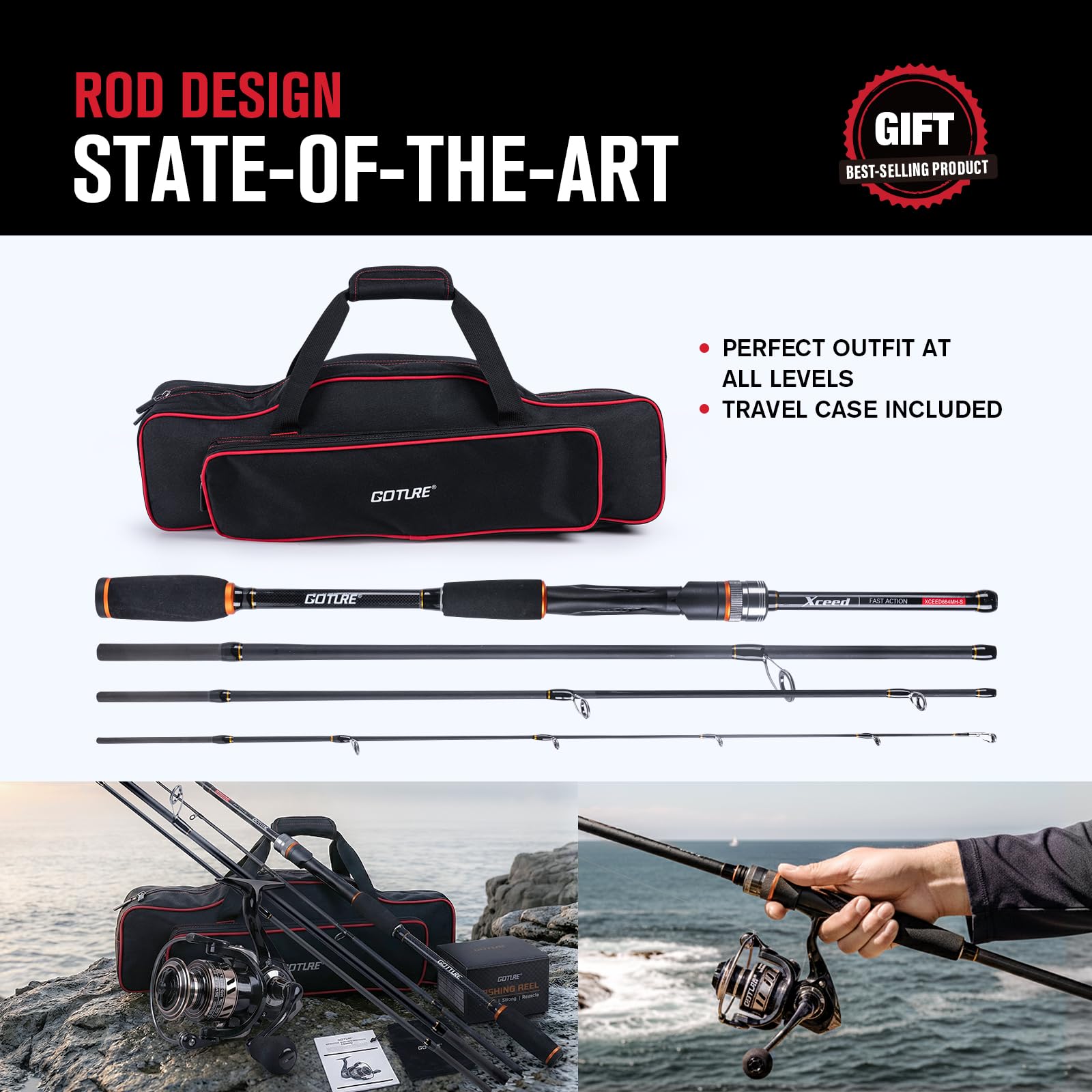 Goture Set Portatile Canna da  - Fishing Rod Spinning recensione e prezzo