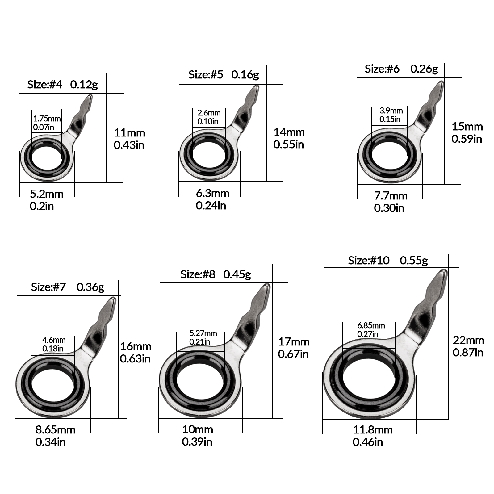 THKFISH 60 pezzi guide per can - Fishing Rod Guide Replacement recensione e prezzo